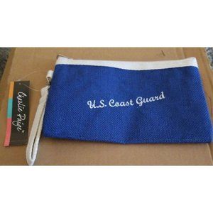 NWT jute wristlet/cosmetic bag